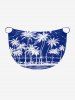 Coconut Tree Sea Waves Print Convertible Hawaii Beach Cover -  