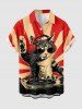 Cat Music Print Matching Hawaii Beach Outfit For Couples -  
