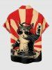 Cat Music Print Matching Hawaii Beach Outfit For Couples -  