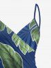 Tropical Leaf Hibiscus Flower Print Hawaii Convertible Beach Cover Up -  