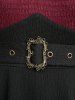 Robe à ourlet mouchoir texturée à deux tons avec ceinture amovible - Noir S