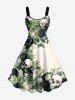 Skulls Rose Flower Leaf Print Matching Hawaii Beach Outfit For Couples -  