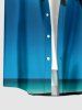 Coconut Tree Sea Sky Print Hawaii Button Pocket Shirt For Men -  