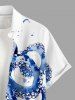 Plus Size Octopus Print Buttons Pocket Hawaii Shirt For Men -  