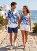 Matching Hawaii Shirt and Romper Beach Outfit Octopus Print for Couples -  