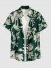 Coconut Tree Flower Leaf Sun Print Plus Size Matching Hawaii Beach Outfit For Couples - Vert profond 