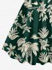 Coconut Tree Flower Leaf Sun Print Plus Size Matching Hawaii Beach Outfit For Couples - Vert profond 