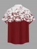 Skull Flowers Colorblock Print Plus Size Matching Hawaii Beach Outfit For Couples - Rouge Vineux 