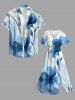 Hibiscus Flower Print Hawaii Split Pocket A Line Midi Dress -  