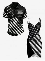 Patriotic American Flag Print Matching Outfit For Couples -  