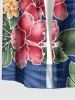 Tropical Leaf Hibiscus Flower Print Matching Hawaii Beach Outfit For Couples -  