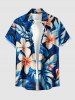 Flowers Tropical Leaf Print  Matching Hawaii Beach Outfit For Couples -  