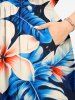Flowers Tropical Leaf Print  Matching Hawaii Beach Outfit For Couples -  