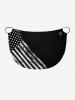 Patriotic American Flag Print Convertible Beach Cover Up -  