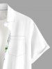 Parrot Flower Tropical Leaf Print Buttons Pocket Hawaii Shirt For Men -  