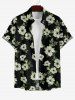 Flower Leaf Print Matching Hawaii Beach Outfit For Couples - Noir 