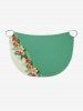 Plus Size Hibiscus Flower Tropical Leaf Colorblock Print Convertible Hawaii Beach Cover -  