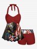 Patriotic American Flag Eagle Print Matching Outfit For Couples -  