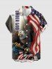 Patriotic American Flag Eagle Print Matching Outfit For Couples -  