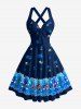 Coconut Tree Skulls Sea Waves Print Matching Hawaii Beach Outfit For Couples -  