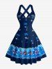 Coconut Tree Skulls Sea Waves Print Matching Hawaii Beach Outfit For Couples -  