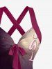 Flower Glitter Galaxy Print Hawaii Halter Crisscross Strappy A Line Dress -  