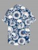 Skulls Sunflower Print Buttons Pocket Hawaii Shirt For Men -  