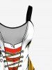 Skull Pirate Costume Print Hawaii A Line Dress - Gris Clair 3X
