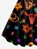 Skull Star Cactus Print Hawaii Tank Dress -  