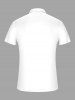 Patriotic American Flag Letters Print Zipper Polo Shirt For Men -  