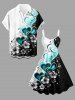 Hibiscus Flower Heart Colorblock Print Hawaii Tank Dress -  