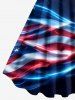 Patriotic American Flag Print Tank Dress -  