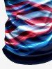 Patriotic American Flag Print Zipper Polo Shirt For Men -  