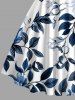 Flowers Leaf Print Crisscross Straps Bowknot Hawaii Tank Dress -  