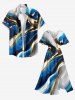 Ocean Currents Print Split Hawaii Midi Dress - Bleu 5X