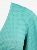 Plus Size Solid Color Textured Twist Crop Top -  
