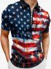 Patriotic American Flag Paint Splatter Print  Matching Outfit For Couples -  