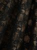 Robe trapèze grande taille à superposition de dentelle fleurie et paillettes, avec ceinture et bretelles amovibles - Noir 4X | US 26-28