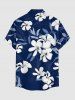 Flowers Leaf Print Buttons Pocket Hawaii Shirt For Men -  