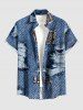 Matching Hawaii Shirt and Romper  Beach Outfit Leopard Fraying Style 3D Print for Couples -  