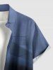 Fire Flame Ombre Print Buttons Pocket Hawaii Shirt For Men -  