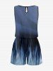 Fire Flame Ombre Print Cinched Hawaii Romper -  