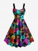 Hibiscus Flower Tropical Leaf Print  Matching Hawaii Beach Outfit For Couples -  