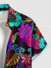 Hibiscus Flower Tropical Leaf Print  Matching Hawaii Beach Outfit For Couples -  