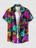 Hibiscus Flower Tropical Leaf Print  Matching Hawaii Beach Outfit For Couples -  