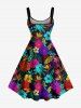 Hibiscus Flower Tropical Leaf Print  Matching Hawaii Beach Outfit For Couples -  