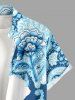 Paisley Flowers Print Buttons Pocket Hawaii Shirt For Men -  