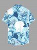 Paisley Flowers Print Buttons Pocket Hawaii Shirt For Men -  