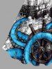 Octopus Sailboat Ship Rudder Cruise Print Hawaii Tank Dress - Pers 1X