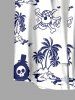 Coconut Tree Skulls Print Matching Hawaii Beach Outfit For Couples -  